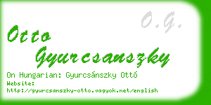 otto gyurcsanszky business card